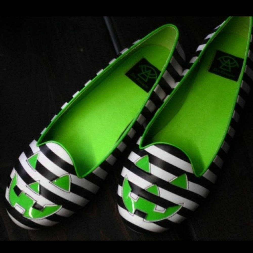 STRANGECVLT Jack-o-lantern 🎃 green flats